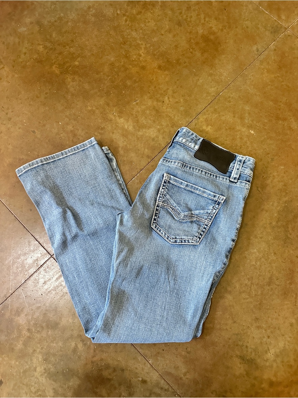 Light Blue Straight Leg Men’s Jeans by